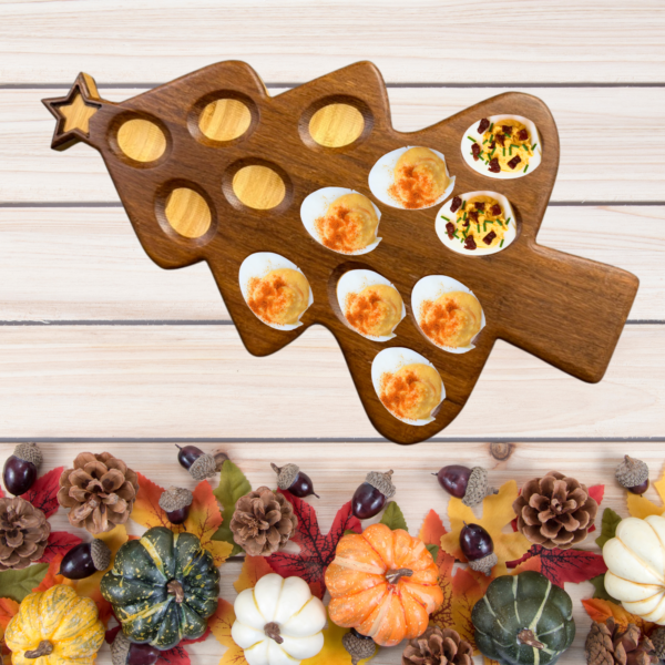 Christmas Tree Deviled Egg Tray Using BAMX Wood