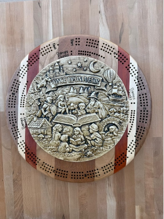 2026 Sand Diego Fair 12” Round Cribbage Board