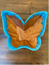Cherry and Epoxy Butterfly Bowl